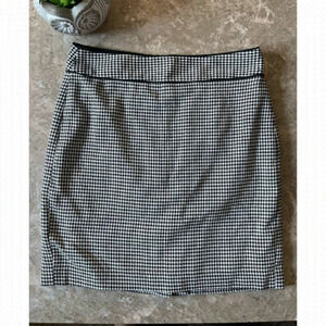 banana Republic houndstooth black and white pencil skirt size 6P